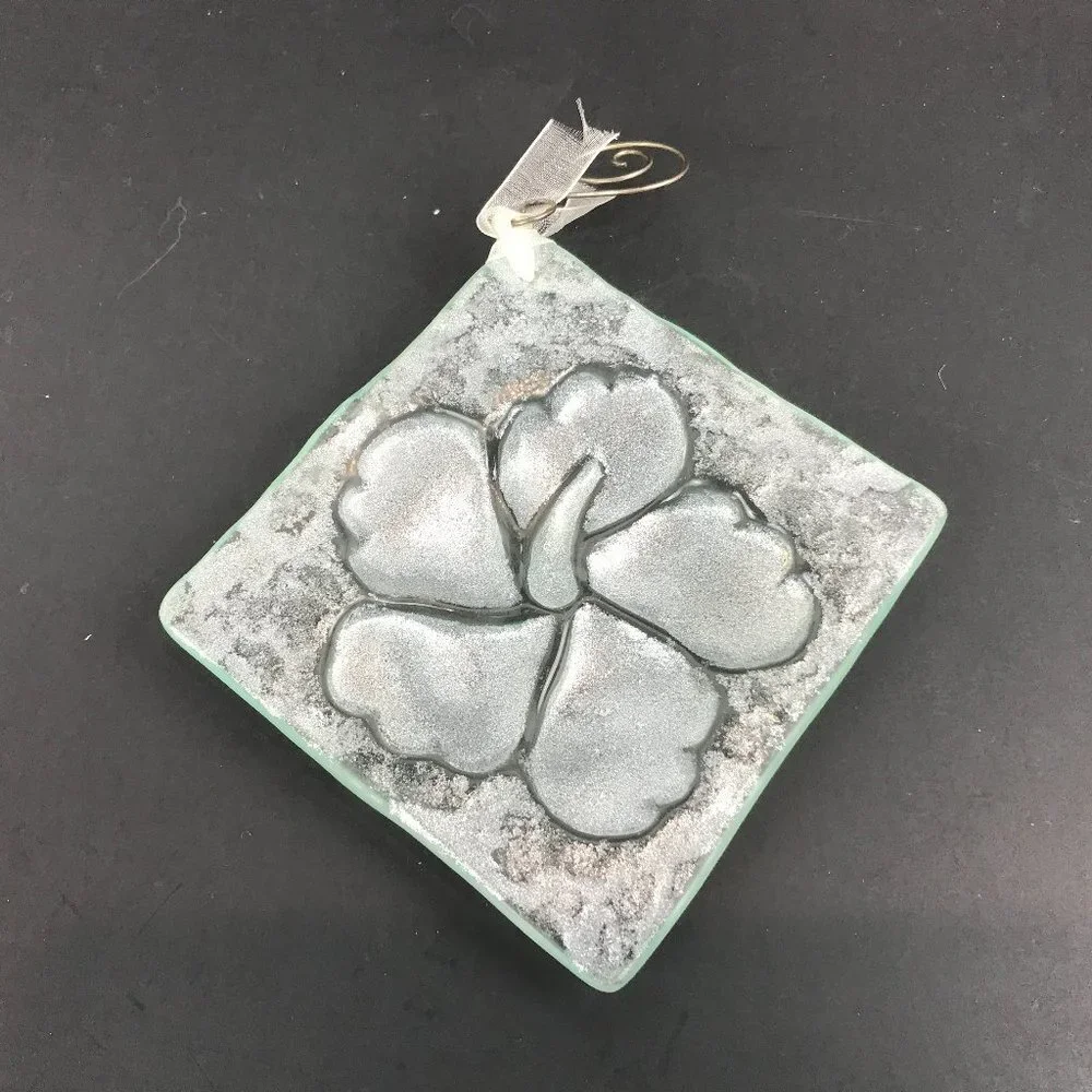 Recycled pale green glass sun catcher/ornament